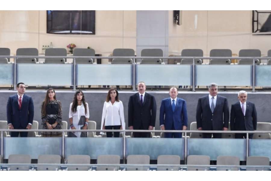 Bakıda cüdo üzrə dünya çempionatının təntənəli açılış mərasimi keçirilib Azərbaycan Prezidenti İlham Əliyev mərasimdə iştirak edib